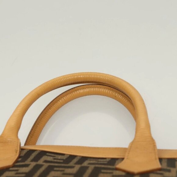 FENDI Zucca Canvas Hand Bag 2way Brown Black Auth bs27918 - Picture 9 of 16